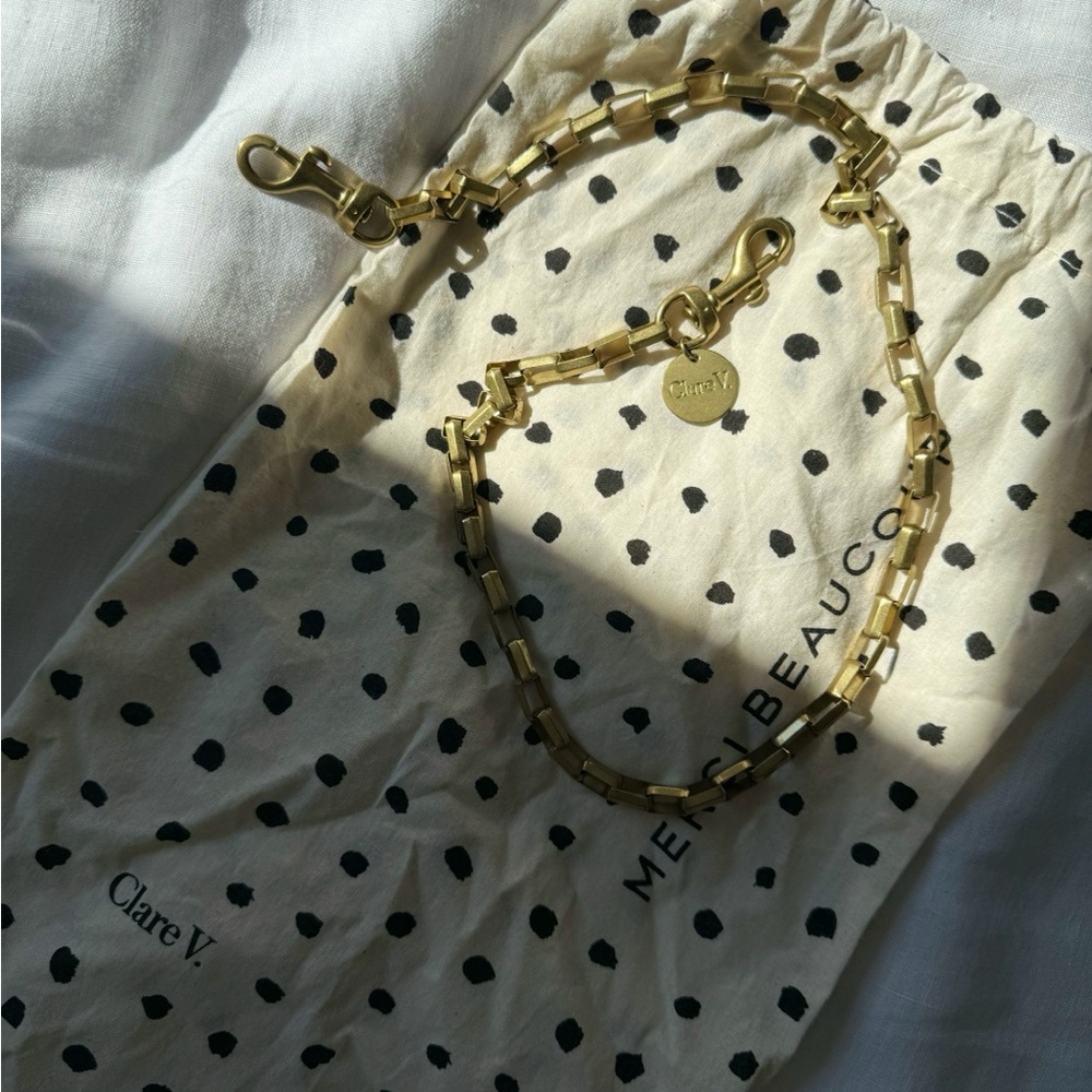Clare V box chain shoulder strap